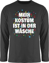 Shirtracer Rundhalsshirt Mein Kostüm ist in der Wäsche Konfetti Karneval & Fasching 
