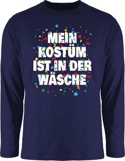 Shirtracer Rundhalsshirt Mein Kostüm ist in der Wäsche Konfetti Karneval & Fasching