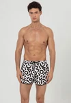 Just Like You Badeshorts Creme/Schwarz/Weiß/Orange