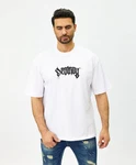 Denim House T-Shirt Oversized mit Rückenprint Weiß