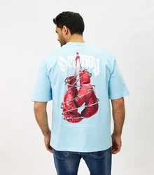 Denim House T-Shirt Oversized mit Rückenprint Blau