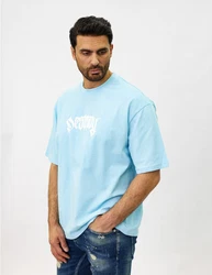 Denim House T-Shirt Oversized mit Rückenprint Blau