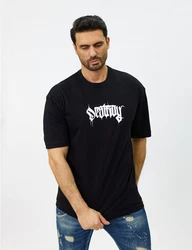 Denim House T-Shirt Oversized mit Rückenprint Schwarz