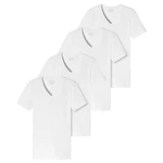 Schiesser T-Shirt V-Ausschnitt Weiß/Dunkelblau