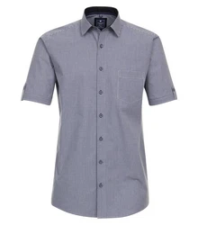 Redmond Kurzarmhemd Comfort Fit Dunkelblau/Grau/Blau/Hellblau