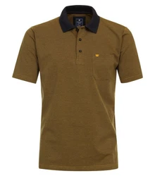 Redmond Poloshirt uni nah Khaki/Dunkelgrün/Braun