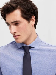 SELECTED HOMME Langarmhemd SLHBOND Dunkelblau/Hellblau/Blau
