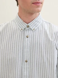 TOM TAILOR Denim Hemd Weiß/Grau
