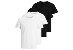 Jack & Jones T-Shirt JACBASIC CREW NECK TEE Weiß/Schwarz