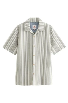 Next Kurzarmhemd Jersey-Hemd Beige/Grau/Khaki/Weiß/Blau/Rot