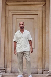 Next Kurzarmhemd Jersey-Hemd Beige/Weiß/Rot/Schwarz/Khaki/Creme/Hellgrün