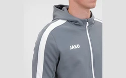 Jako Kapuzensweatshirt Kapuzenjacke Power steingrau