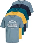 Jack & Jones Print-Shirt Blau/Hellblau/Dunkelblau Jack & Jones Print-Shirt Blau/Hellblau/Dunkelblau