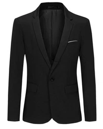 Anzugsakko Herren Sakko Slim Fit Baumwolle Sportliche Anzugjacke fr Business