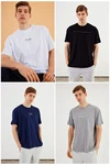 COMEOR Oversize-Shirt Herren T-Shirt Urban Streetwear Blau/Hellblau/Dunkelblau/Grau