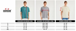 COMEOR Oversize-Shirt Herren T-Shirt Urban Streetwear Weiß/Braun/Hellblau/Mischfarben/Dunkelrot