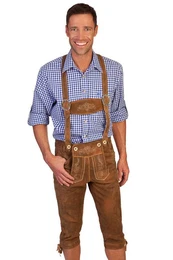 Trachtenlederhose Kniebundlederhose - JUSTIN - torf antik
