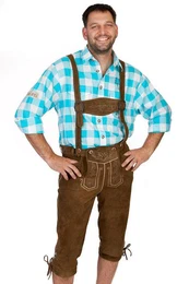 Trachtenlederhose Kniebundlederhose - ELSTAL - braun