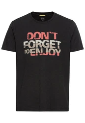 camel active T-Shirt Schwarz/Mischfarben/Grau