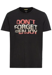 camel active T-Shirt Schwarz/Mischfarben/Grau