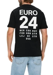 s.Oliver Kurzarmshirt T-Shirt Schwarz/Türkis