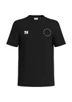 s.Oliver Kurzarmshirt T-Shirt Schwarz/Türkis