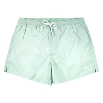 Emporio Armani Badeshorts Mid Boxer Beachwear Grün/Hellgrün/Türkis
