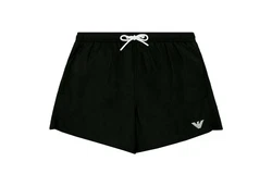 Emporio Armani Badeshorts Mid Boxer Beachwear Schwarz/Dunkelgrün