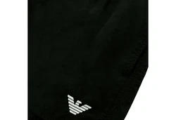 Emporio Armani Badeshorts Mid Boxer Beachwear Schwarz/Dunkelgrün