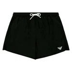 Emporio Armani Badeshorts Mid Boxer Beachwear Schwarz/Dunkelgrün