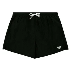 Emporio Armani Badeshorts Mid Boxer Beachwear Schwarz/Dunkelgrün