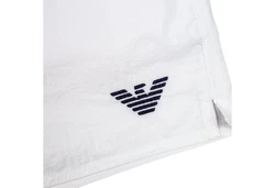 Emporio Armani Badeshorts Mid Boxer Beachwear Weiß/Creme/Dunkelblau