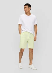 s.Oliver Bermudas Chino-Shorts im Relaxed Fit Weiß/Hellgrün/Creme/Grün
