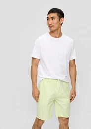 Bermudas Chino-Shorts im Relaxed Fit mit Elastikbund Durchzugkordel