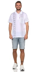 EloModa Poloshirt Herren Polo-Hemd Weiß/Creme/Hellblau/Schwarz