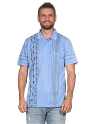 EloModa Poloshirt Herren Polo-Hemd Blau/Hellblau