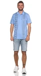 EloModa Poloshirt Herren Polo-Hemd Blau/Hellblau EloModa Poloshirt Herren Polo-Hemd Blau/Hellblau