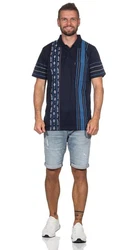 EloModa Poloshirt Herren Polo-Hemd Blau/Hellblau