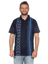 EloModa Poloshirt Herren Polo-Hemd Blau/Hellblau