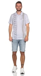 EloModa Poloshirt Herren Polo-Hemd Weiß/Hellblau/Grau/Creme
