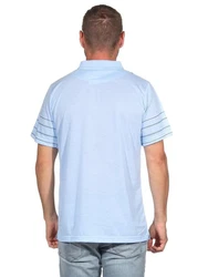 EloModa Poloshirt Herren Polo-Hemd Hellblau/Blau