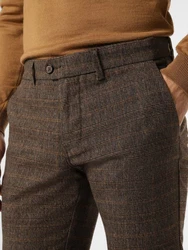 Finshley & Harding Stoffhose Dylan Khaki/Dunkelbraun/Braun/Grau/Bordeaux