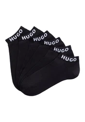 HUGO Freizeitsocken 3P AS UNI CC mit Logostickerei Rosa/Rot/Schwarz/Braun