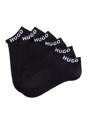HUGO Freizeitsocken 3P AS UNI CC mit Logostickerei Rosa/Rot/Schwarz/Braun