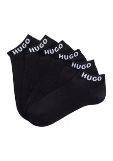 HUGO Freizeitsocken 3P AS UNI CC mit Logostickerei Rosa/Rot/Schwarz/Braun