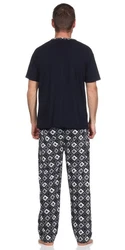 EloModa Pyjama Herren Schlafanzug  Hellblau/Dunkelblau/Grau/Lila/Blau