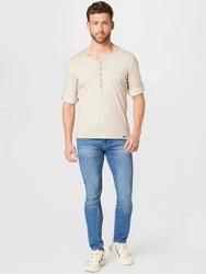 Key Largo Langarmshirt 'MLS00038' Khaki/Beige/Creme/Schwarz/Braun/Hellblau/Dunkelrot