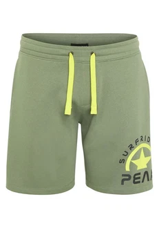 Chiemsee Shorts mit SURF RIDERS PEAK Druck (1) Dunkelgrün/Neonfarben