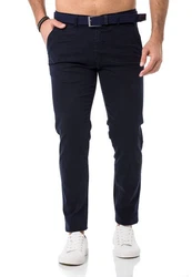 Redbridge Chinohose mit Gürtel  Navy/Blau