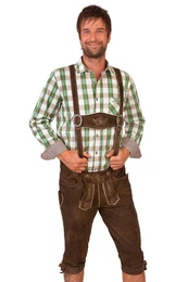 Trachtenlederhose Kniebundlederhose - ZACHERL - bisam